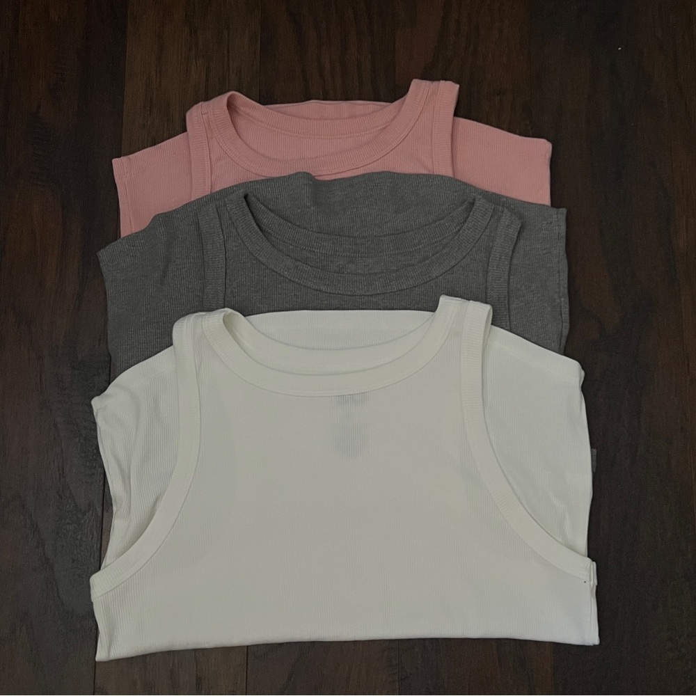 SO High Neck Ribbed Tanks